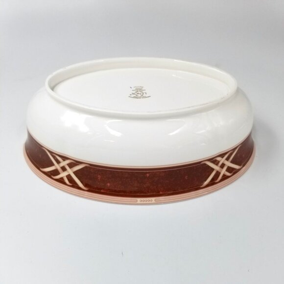 Vintage Personal Expressions Lenox Simply Tulips Sienna Oval Vegetable Bowl - Picture 7 of 7